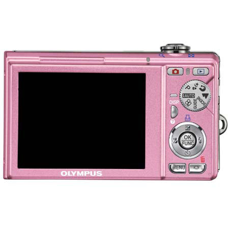 Olympus FE-370 Super-Slim Digital Camera, 8 Megapixel, 5x Optical Zoom, 4x Digital Zoom, 2.7" LCD Screen, Pink