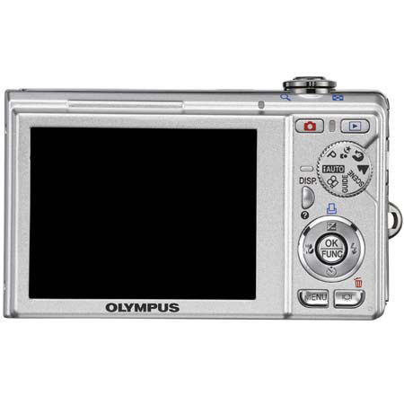 Olympus FE-370 Super-Slim Digital Camera, 8 Megapixel, 5x Optical Zoom, 4x Digital Zoom, 2.7" LCD Screen, Silver