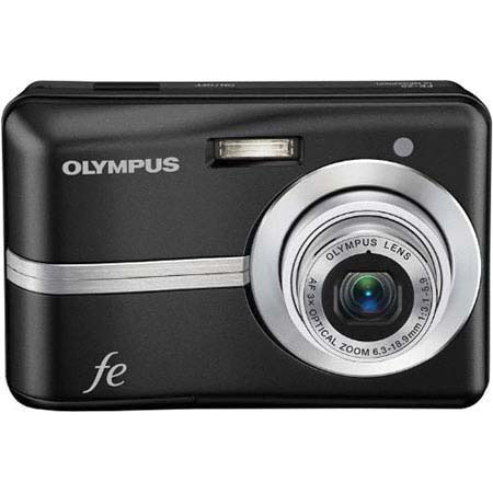 Olympus FE-45 Digital Camera, Black w/2GB Micro SD Card