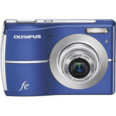 Olympus FE-45 Digital Camera, Navy w/ 2GB Micro SD Card