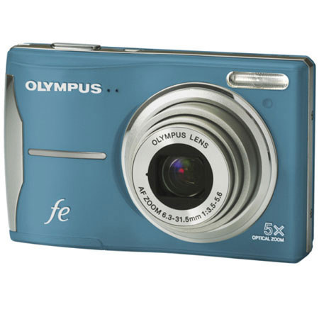 Olympus FE-46 12 MP Dig Cam Kit-Lt Blu-w/4GB MicroSD Mc