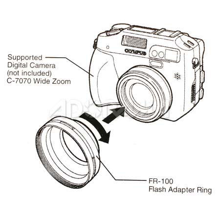 Olympus FR-100 Flash Adapter Ring for C-5060 and C-7070