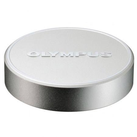 Olympus Silver Metal Lens Cap w/Olympus Logo f/M.Zuiko Digital 17mm 1:1.8 Lens