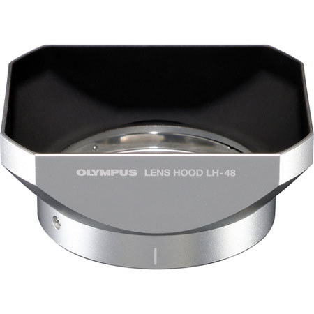 Olympus Metal Hood LH-48 for M.ZUIKO Digital ED 12mm Lens - Silver
