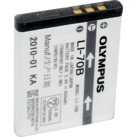 Batteria Sostitutiva Per Olympus Li-70B – 500mAh, 3.6V, Ioni Di Litio, Da Vhbw