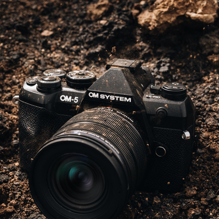 OM SYSTEM OM-5 Mark II Mirrorless Camera, Sand Beige V210070MU000