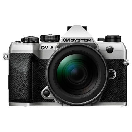 OM SYSTEM OM-5 Mark II Mirrorless Camera, Silver with M.Zuiko Digital ED 12-45mm f/4 PRO Lens