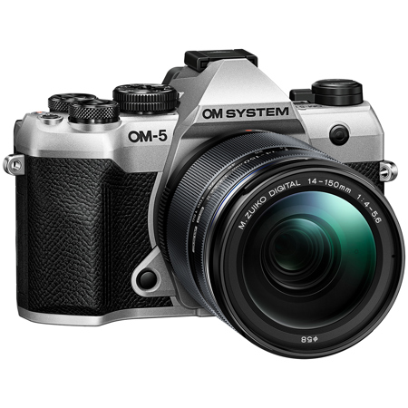 OM SYSTEM OM-5 Mk II Mirrorless Camera,Silver w/ED 14-150mm f/4