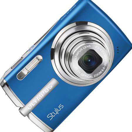 Olympus Stylus 1010 Digital Camera, 10 Megapixel, 7x Optical Zoom, 5x Digital Zoom, 2.7" LCD Screen, Blue