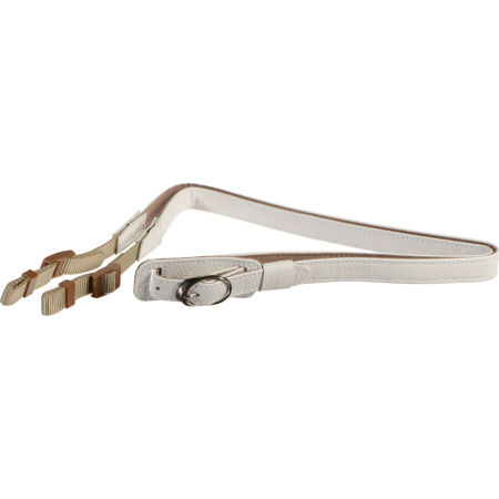 Olympus CSS-S109LL Genuine Leather Shoulder Strap, White