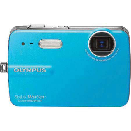 Olympus Stylus 550 WP Dig Cam Kit, Blue w/4GB Micro SD