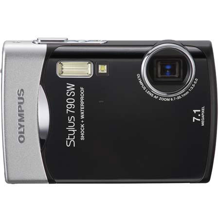 Olympus Stylus 790 SW Shockproof Waterproof Digital Camera, 7.1 Megapixel, 3x Optical, 5x Digital Zoom, Black