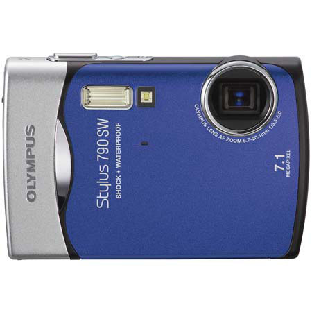 Olympus Stylus 790 SW Shockproof Waterproof Digital Camera, 7.1 Megapixel, 3x Optical, 5x Digital Zoom, Blue