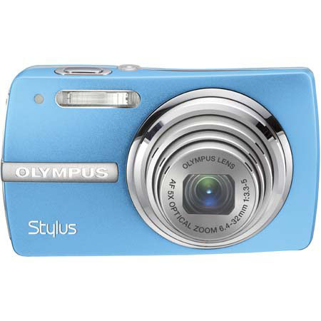 Olympus Stylus 820 Digital Camera, 8.0 Megapixel, 5x Optical, 5.6x Digital Zoom, 2.7" LCD Display, Blue