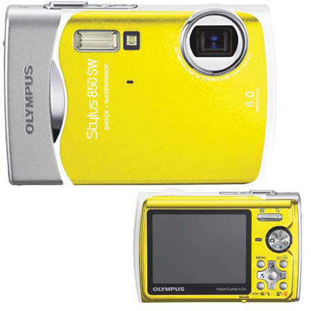 Olympus Stylus 850 SW Digital Yellow Camera Kit, with 1 GB xD Picture Memory Card, Camera Bag, Table Top Tripod, EZ Digital Photography Guide Card