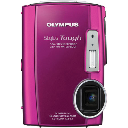 Olympus Stylus Tough 3000 Digital Camera, 12MP, Pink