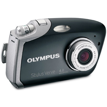 Olympus Stylus Verve Point & Shoot Digital Camera, 4.0 Megapixel, 2x Optical, 4x Digital Zoom & 1.8" LCD Screen - Color Black