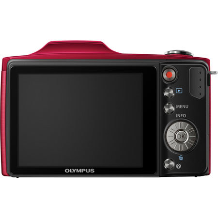 Olympus SZ-12 Digital Camera, Red