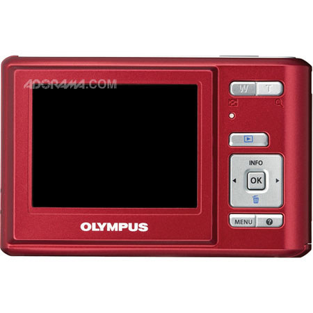Olympus T-100 Digital Camera, Red