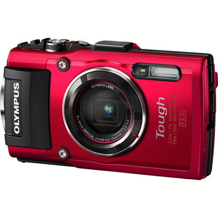 USED Olympus Stylus Tough TG-4 Digital Camera, 16MP, 4x Optical