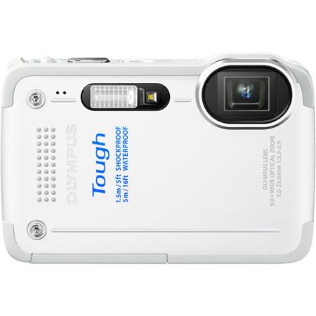 Olympus TG-630 iHS Digital Camera, Waterproof, White