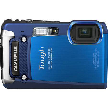 Olympus Tough TG-820 iHS Digital Camera, Blue Bundle 8GB