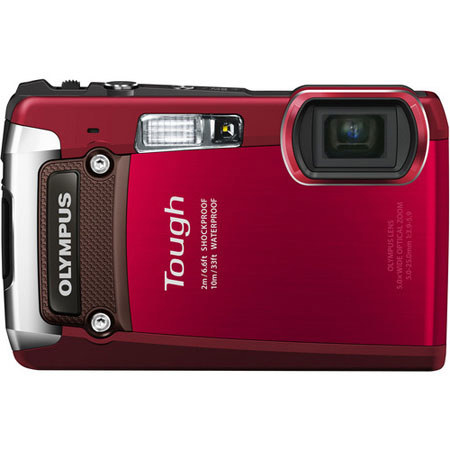 Olympus Tough TG-820 iHS 12.0 MP Digital Camera, Red