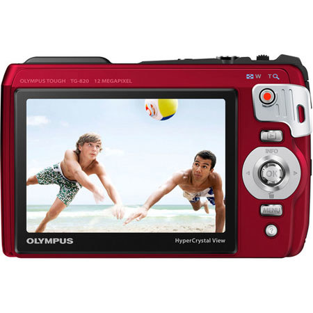 Olympus Tough TG-820 iHS 12.0 MP Digital Camera, Red