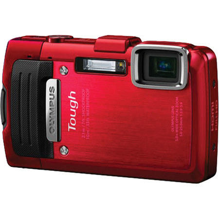 Olympus TG-830 iHS Digital Camera, Waterproof, Red