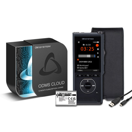 OM SYSTEM DS-9100 2GB Digital Voice Recorder with 1-Year License of ODMS Cloud