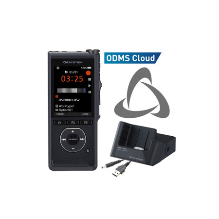 OM SYSTEM DS-9100 2GB Digital Voice Recorder with CR-21 Docking Station