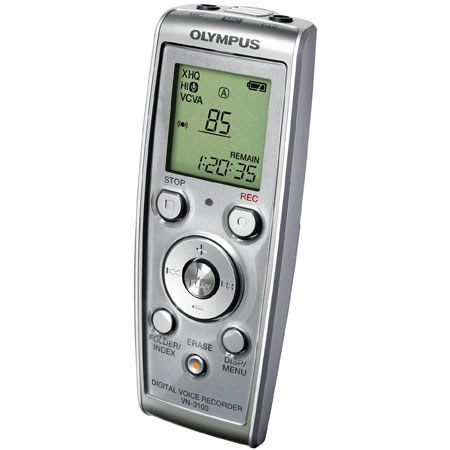 Olympus VN-3100 Digital Voice Recorder with nearly 72 Hours of Recording Time.