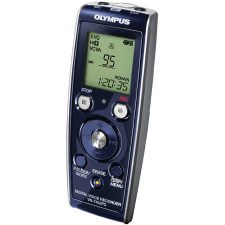 Olympus VN-3100 PC Linked Digital Voice Recorder with nearly 72 Hours of Recording Time.