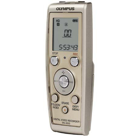 Olympus VN-4100 Digital Voice Recorder with Nearly 144 Hours of Recording Time.