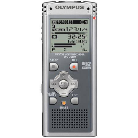 Olympus WS-700M 4GB Digital Voice Recorder, Gray