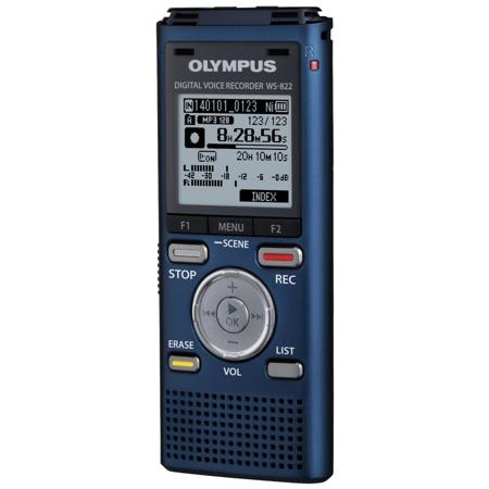 Olympus WS-822 Digital Voice Recorder, Blue
