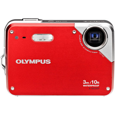 Olympus X-560WP 10MP Digital Camera, Red, Refurbished