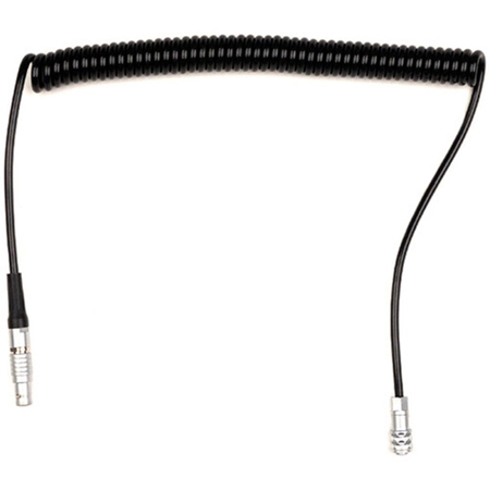IndiPRO Tools 20-36" 2Pin Male LEMO to Coiled Power Cable for BMPCC 4K/6K Camera