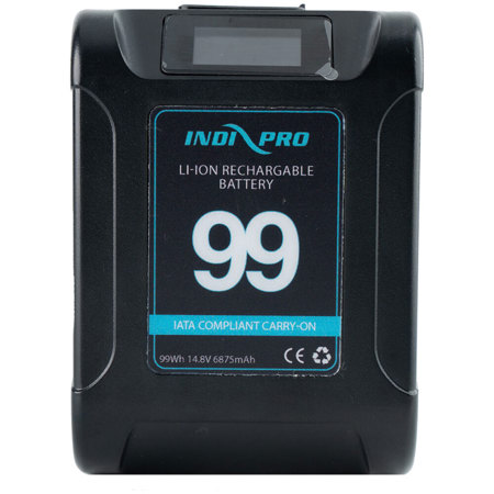 IndiPRO Micro Alpha Series 99Wh V-Mount Lithium-Ion Battery, Black