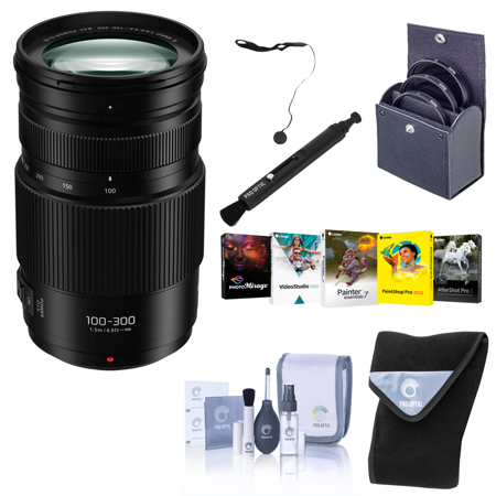 Panasonic LUMIX G Vario 100-300mm f/4.0-5.6 II Lens for MFT with Free Acc Kit