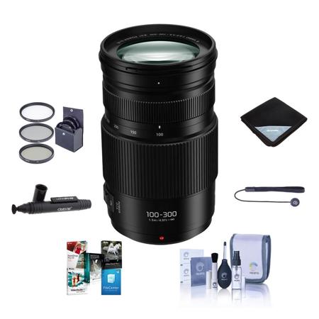 Panasonic Lumix G Vario 100-300mm f/4.0-5.6 II Lens for MFT with Free Acc  Kit