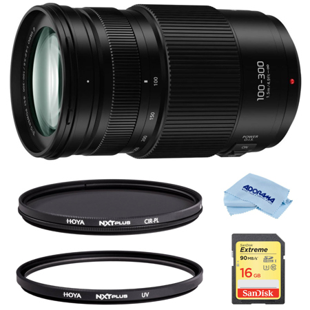 Panasonic Lumix G Vario 100-300mm f/4.0-5.6 II Lens for MFT with 67mm  Filter Kit