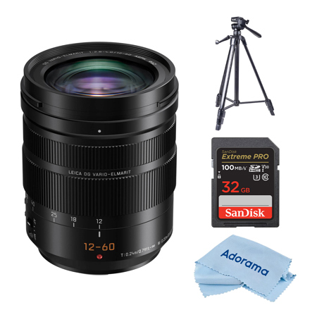Panasonic LUMIX G Leica DG Vario-Elmarit 12-60mm f/2.8-4 Lens, MFT w/Tripod Kit