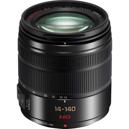 Panasonic Lumix G Vario 14-140mm f/3.5-5.6 Power O.I.S. Mic 4/3 Lens, Black