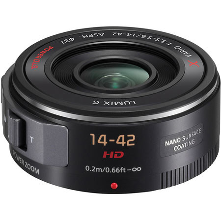 Panasonic Lumix G X Vario PZ 14-42mm f/3.5-5.6 Aspherical Lens for Micro  Four Thirds, Black