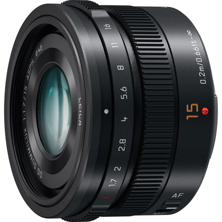Panasonic Lumix G Leica DG Summilux 15mm f/1.7 ASPH Lens f/Micro 4/3 - Silver