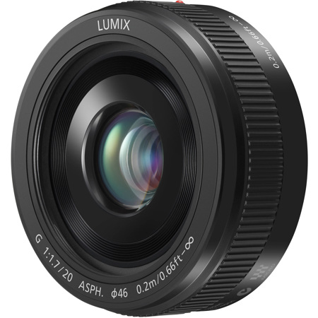 Panasonic LUMIX G 20mm f/1.7 II Aspherical Lens for Micro Four Thirds, Black
