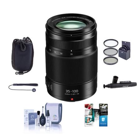 Panasonic Lumix G X Vario 35-100mm f/2.8 II Lens for MFT w/PC Software & Acc Kit