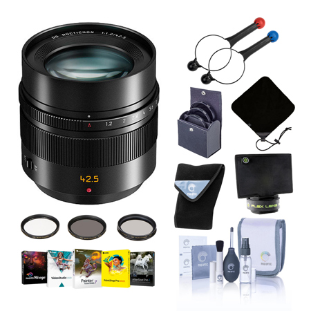 Panasonic LUMIX G Leica DG Nocticron 42.5mm f/1.2 Lens for MFT with PC Acc Kit