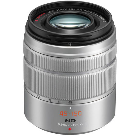 Panasonic LUMIX G Vario 45-150mm f/4.0-5.6 ASPH Lens, Silver - Adorama